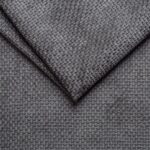 Close-up of textured grey upholstery fabric for furniture.
