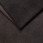 Close-up of dark grey velvet upholstery fabric for furniture.