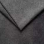 Close-up of soft grey upholstery fabric for furniture.